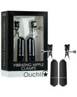 Pinças Vibratórias P/ Mamilos Vibrating Nipple Clamps Pretas