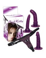 Strap On C/ 3 Dildos Bad Kitty