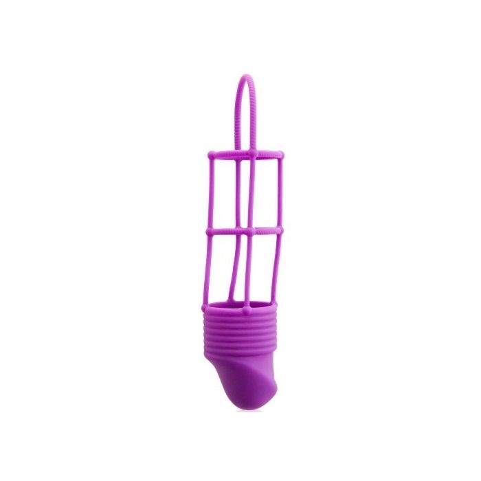 Manga Ribbed Cockcage Roxo