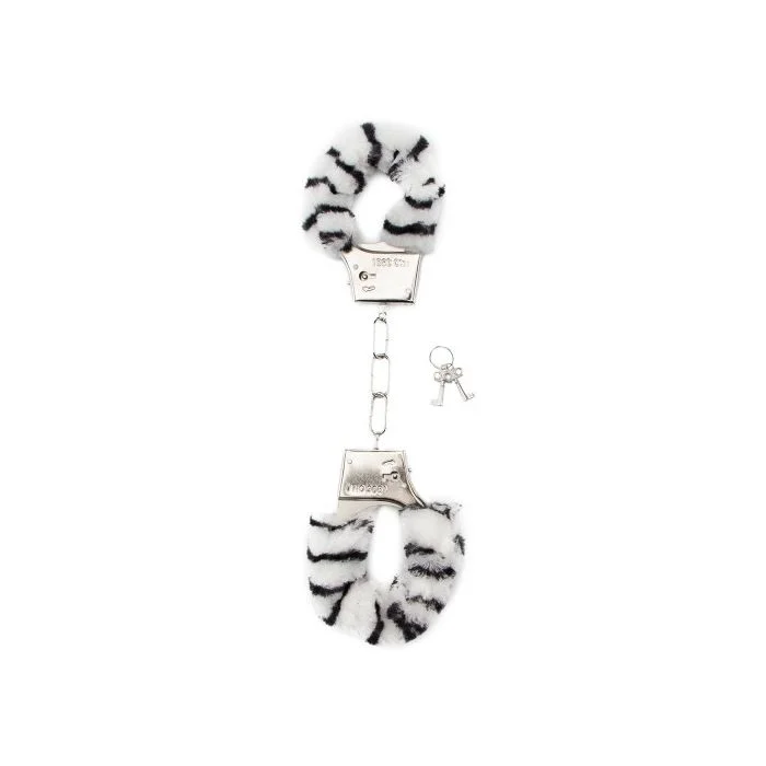Algemas C/ Peluche Furry Handcuffs Zebra