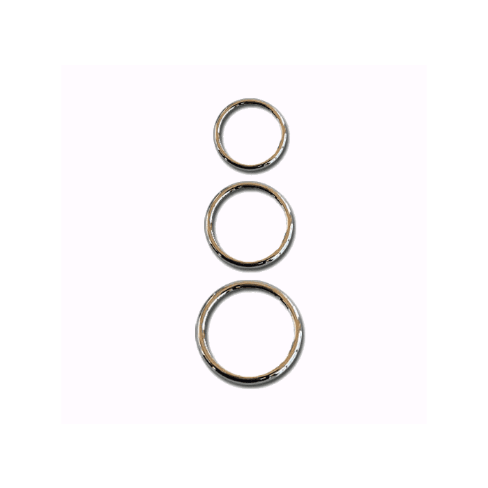 Kit de 3 Aneis de Metal