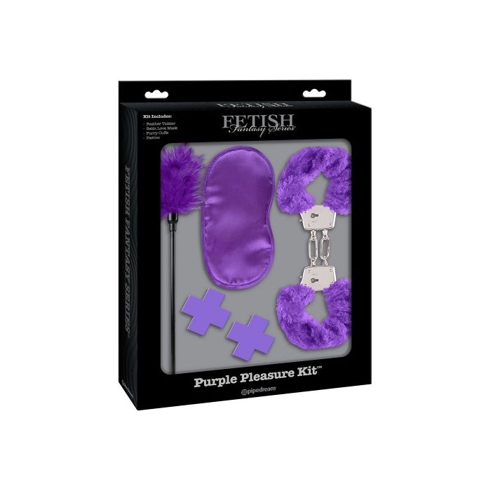 Conjunto Puple Pleasure Kit Teaser Fetish Fantasy Limited Edition Caixa