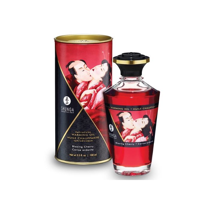 Óleo de Massagem Beijável Shunga Cereja (100 ml)