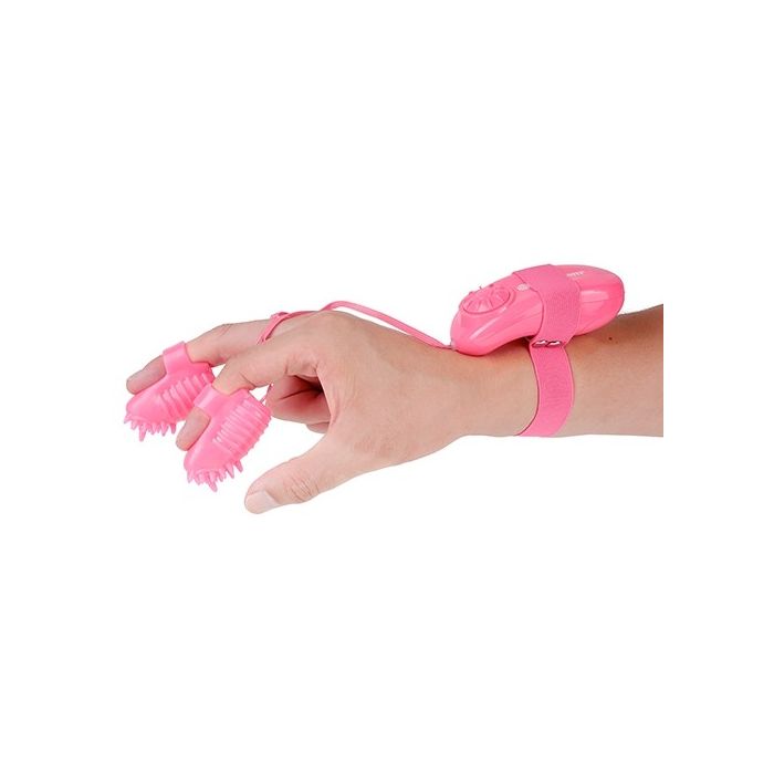 Kit Estimulador Digital Vibratório Neon Magic Touch Finger Fun Rosa 1