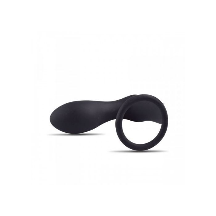 Plug Anal Vibratório C/ Anel P-Ring Dark Side Preto 1