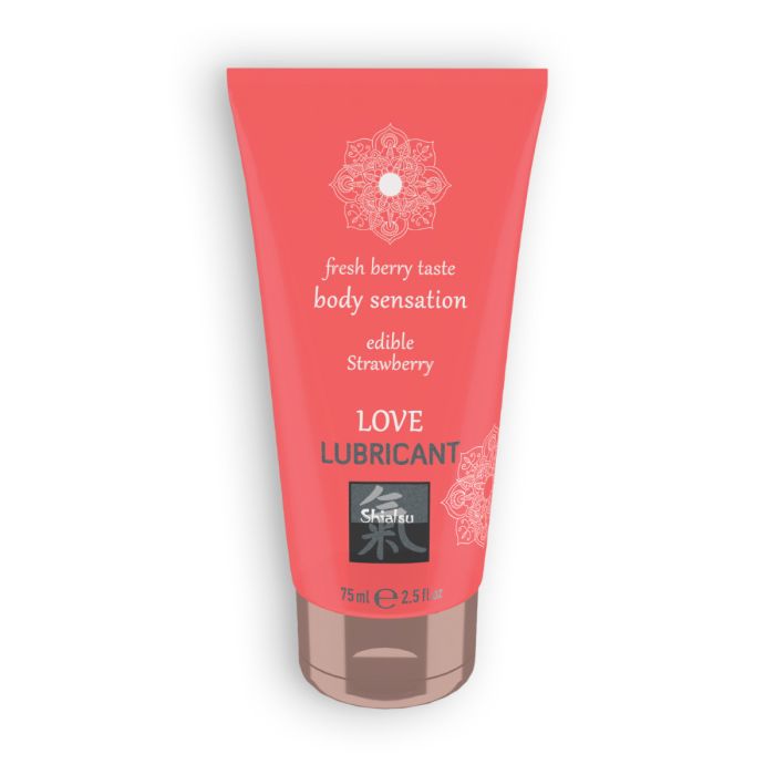 Lubrificante à Base de Água Beijável Shiatsu Love Lubricant Morango (75 ml)