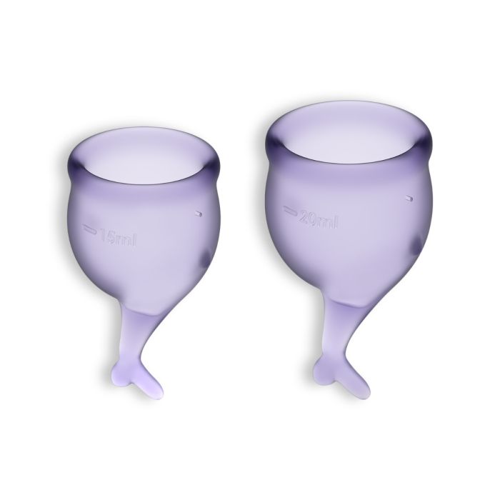 Conjunto de 2 Copos Menstruais Satisfyer Feel Secure Lilás