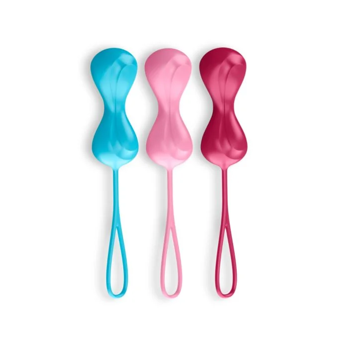 Conjunto de 3 Bolas Ben-Wa Power Balls Satisfyer Coloridas
