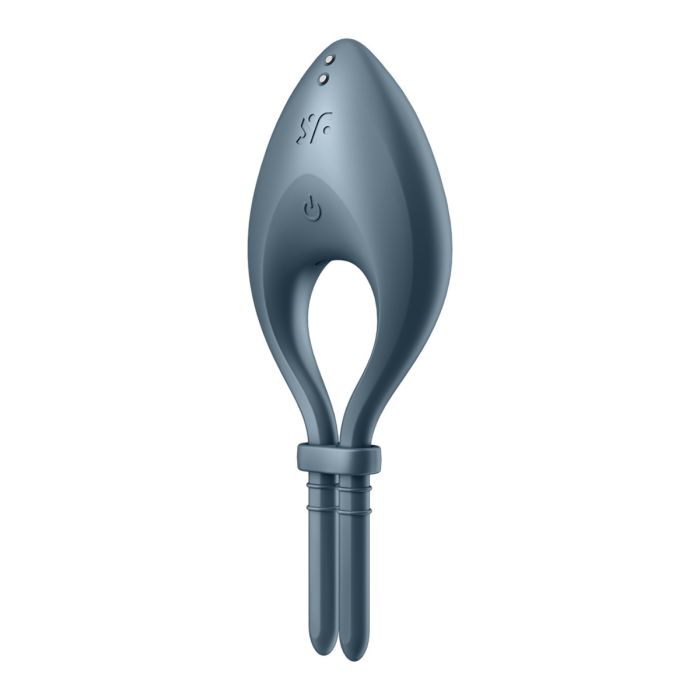 Anel Vibratório Recarregável Bullseye C/ APP Satisfyer Azul Escuro