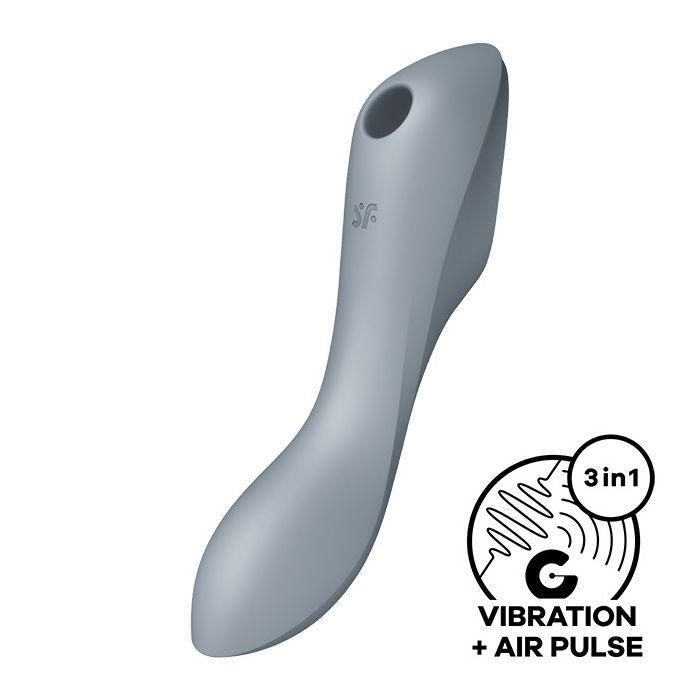 Vibrador Recarregável Satisfyer Curvy Trinity 3 Cinza