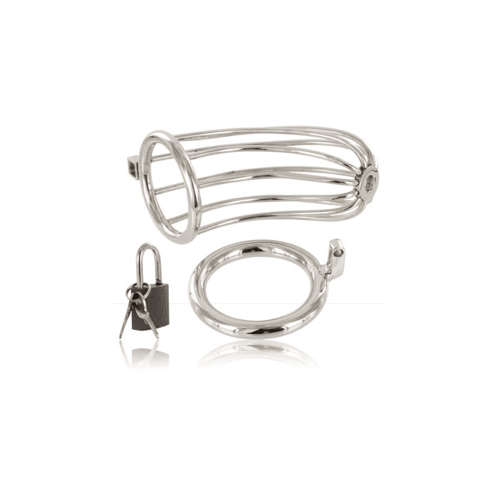 Jaula de Castidade Metal Hard Cock Bird Cage Chastity