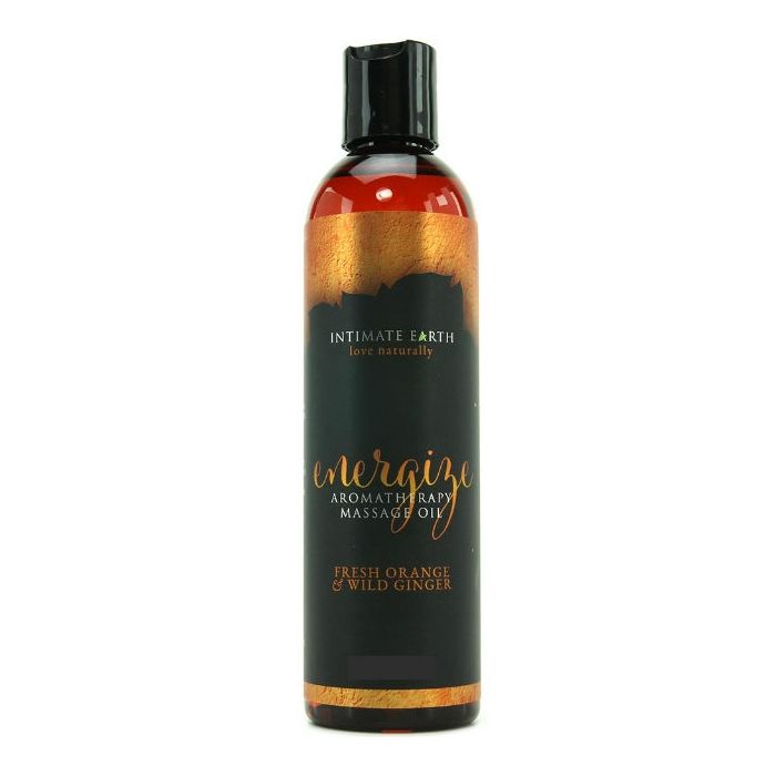 Óleo de Massagem Intimate Earth Laranja Fresca & Gengibre Selvagem (120 ml) Frente