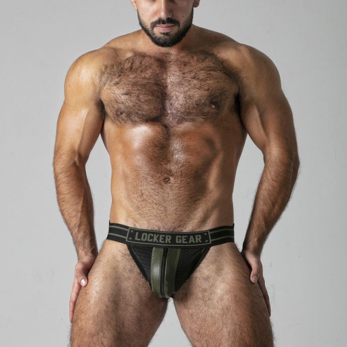 JockStrap Massive Rude Locker Gear Caqui Frente