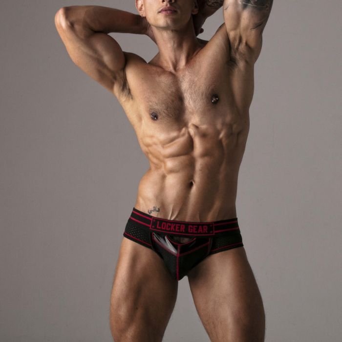 Cueca Watch It Harder Locker Gear Vermelha Frente