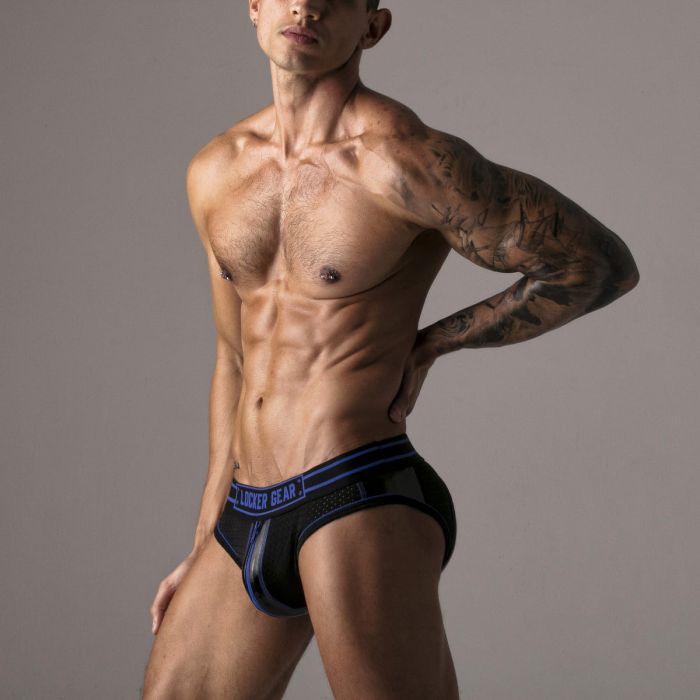 Cueca Massive Josh Locker Gear Azul Frente