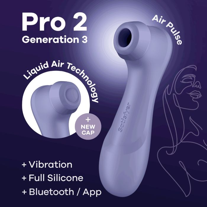 Estimulador Recarregável Clítoris Satisfyer Pro Gen 3 C/ APP Connect Lilás