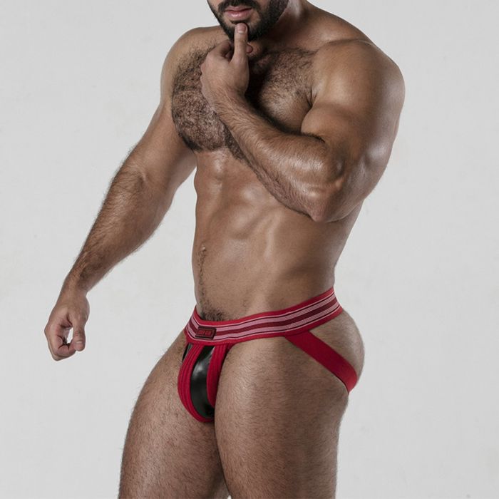 Jockstrap Backroom Bottomless Locker Gear Vermelho Lateral