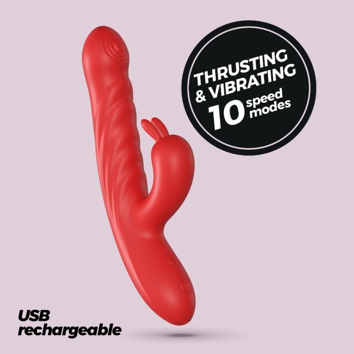 Vibrador Recarregável Lapin Crushious Vermelho