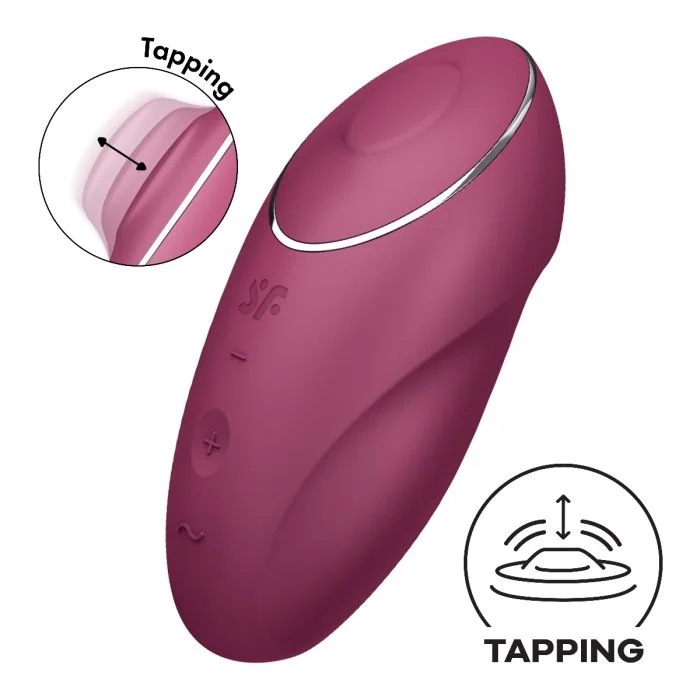 Estimulador Recarregável Tap & Climax 1 Satisfyer Vermelho