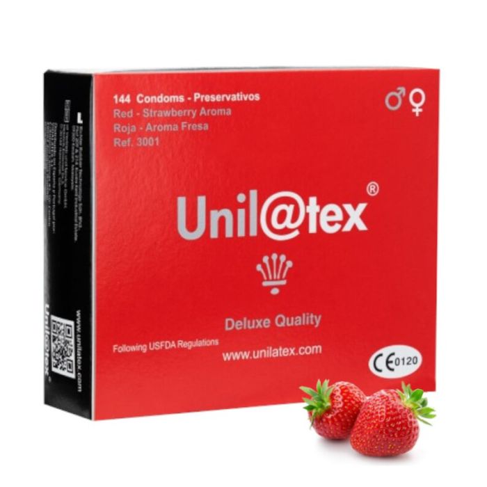 Preservativos Morango Unil@atex (144 Un)