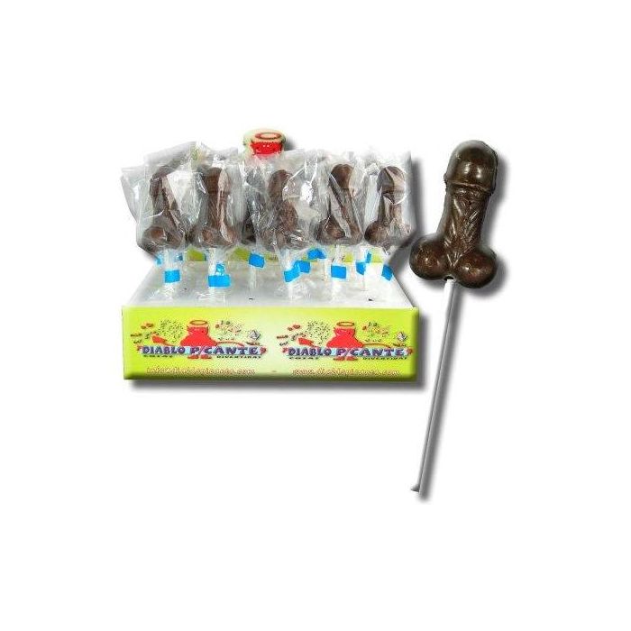 Chupa-Chupa de Goma em Forma de Pénis Chocolate
