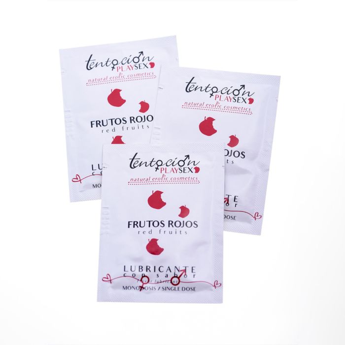 Lubrificante Monodoses à Base de Água Tentación Play Sex Frutos Vermelhos (20 X 5 ml)