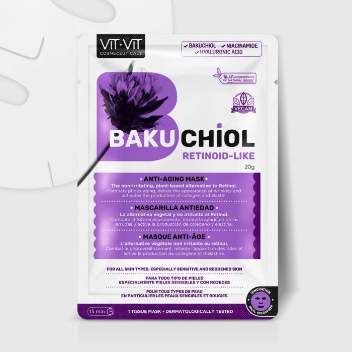 Máscara de Tecido Facial Anti-Idade Bakuchiol Vit Vit (20 G)