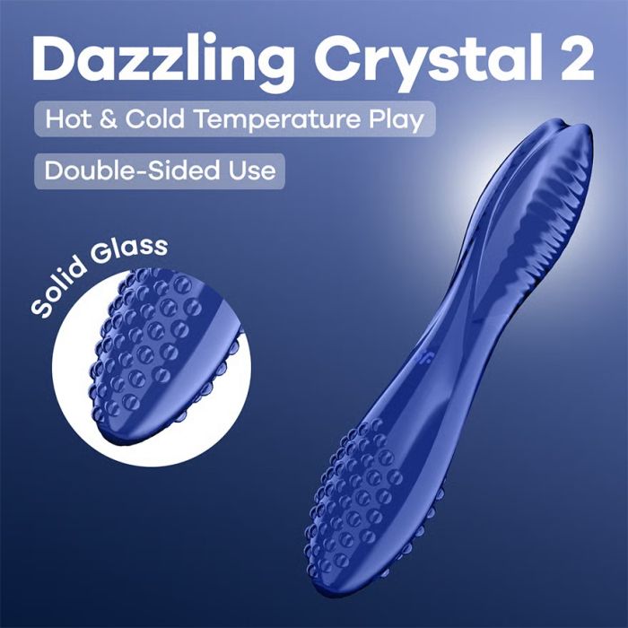 Dildo de Vidro Dazzling Crystal 2 Satisfyer Azul