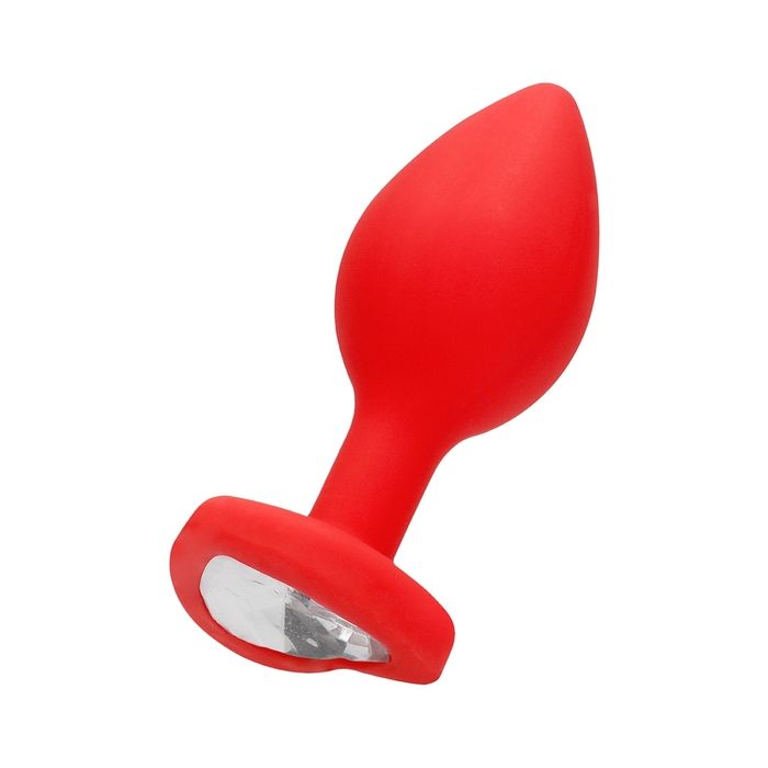 Plug Anal Regular Diamond Heart Plug Vermelho