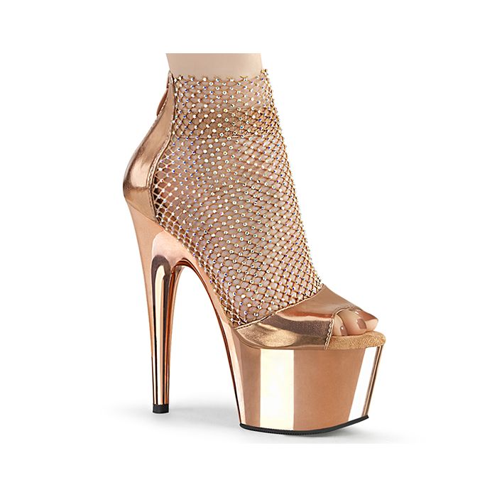 Sandália Pleaser Adore 765 Ouro Rosa