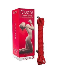 Corda de Restrição Kinbaku 10 Metros Vermelha Conjunto