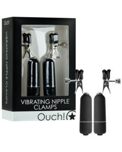 Pinças Vibratórias P/ Mamilos Vibrating Nipple Clamps Pretas