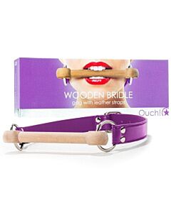 Mordaça Wooden Bridle Roxa