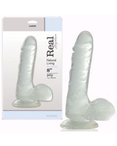 Dildo Real Rapture Fire Passion 8'' Transparente