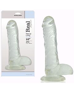 Dildo Real Rapture Sky Emotion 10'' Transparente