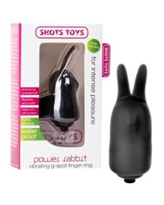 Vibrador Dedeira Power Rabbit Preto Conjunto