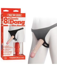 Strap On Classic Dong With Ultra Harness Vac-U-Lock 8