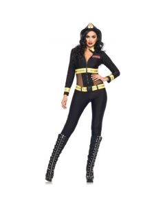 Fantasia Bombeira Red Blaze FireFighter Frente