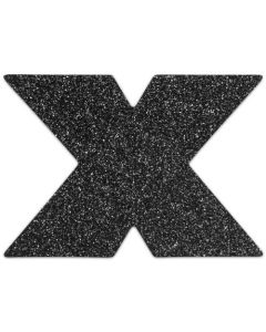 Cobertura Mamilos Flash Glitter Cross Bijoux Indiscrets Pretos