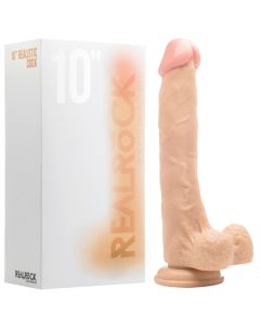 Dildo Realístico C/ Testículos Real Rock 10