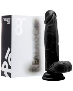Dildo Realístico C/ Testículos Real Rock 8