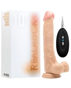 Vibrador Realístico C/ Testículos Real Rock 10