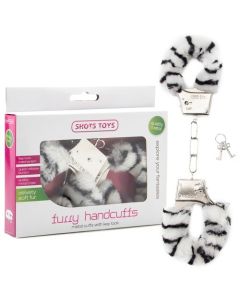 Algemas C/ Peluche Furry Handcuffs Zebra Conjunto