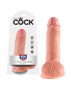 Dildo Realístico C/ Testículos King Cock 7