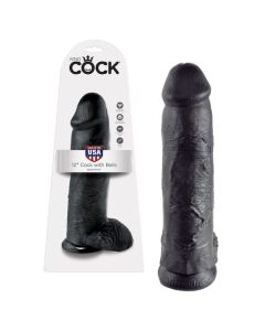 Dildo Realístico C/ Testículos King Cock 12