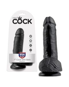 Dildo Realístico C/ Testículos King Cock 7
