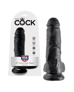 Dildo Realístico C/ Testículos King Cock 8