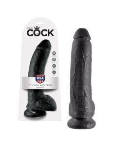 Dildo Realístico C/ Testículos King Cock 9
