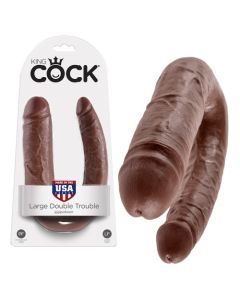 Dildo Duplo Realístico Large Double Trouble King Cock Mulato
