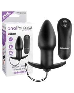 Plug Vibratório Remote Control Silicone Plug Anal Fantasy Conjunto